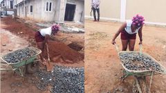 Man takes female friend to construction site & used her as labourer after she asked for money