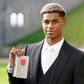 Manchester United forward Marcus Rashford with his MBE medal