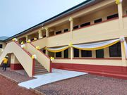 A view of the 600 bed dormitory block for Tamale Secondary School - Front view