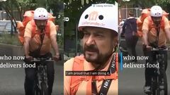 “I’m proud my soul is happy” – Ex-Communications Minister becomes food delivery man (video)