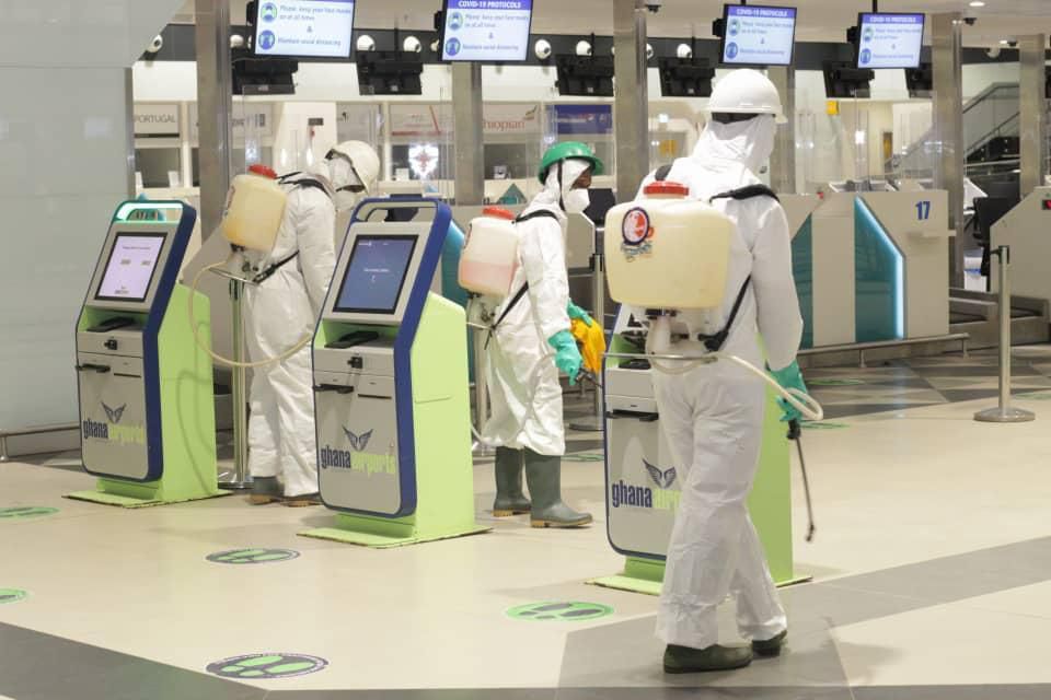 Zoomlion fumigates Airports amidst fear of new Covid-19 variant