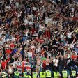 England fans celebrate after the semi-final victory over Denmark - but they cannot count on the support of the other countries in the United Kingdom