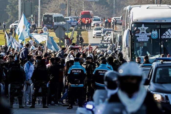 Many celebrating fans were not wearing face masks, raising fears of coronavirus spread