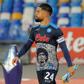 Naples-born Lorenzo Insigne wearing Napoli's special kit honouring Maradona earlier this month