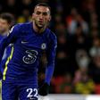 Chelsea midfielder Hakim Ziyech celebrates after scoring at Watford
