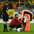 Bayern Munich goalkeeper Manuel Neuer received medical treatment at Borussia Dortmund on Tuesday