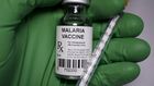 A vial of the malaria vaccine