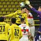 Dortmund are waiting on the fitness of Mats Hummels (C) and goalkeeper Gregory Kobel (R) for Saturday's Bundesliga match at Hertha Berlin