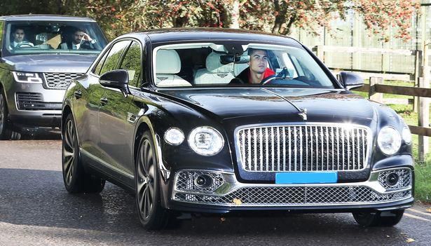 Cristiano Ronaldo in his Bentley