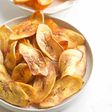 Baked plantain chips
