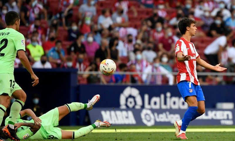 Joao Felix was sent off in Atletico Madrid's goalless draw with Athletic Club on Saturday.