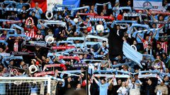 About 15,000 fans, the most allowed under coronavirus rules,  packed Melbourne's AAMI Park for the A-League final