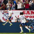 Brenden Aaronson of United States celebrates his goal against Canada during their 2022 World Cup qualifier