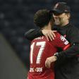 Liverpool midfielder Curtis Jones and Reds boss Jurgen Klopp