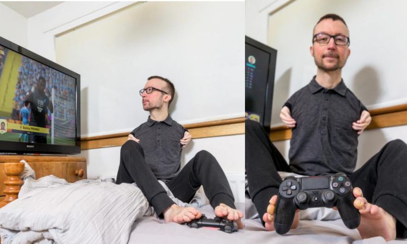 Watch: This guy plays FIFA with his feet and is among the best in the world