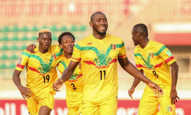 Ibrahima Kone (C) celebrates scoring for Mali in a World Cup qualifying victory over Kenya in Nairobi on Sunday