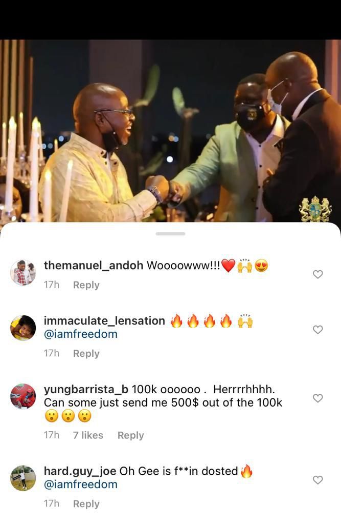 Freedom Jacob Caesar throws for $100,00 dinner for brother's 50th birthday (WATCH)