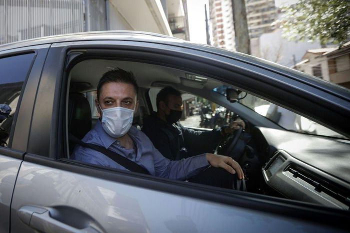 Diego Maradona's former lawyer Matias Morla, pictured in 2020, has been accused of fraud by two of the late football icon's daughters over his brand and image rights