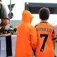 Juventuss fans wait for Cristiano Ronaldo outside the club's Continassa training centre in Turin on Friday