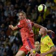 Four-goal Algeria star Islam Slimani (L) playing for Lyon against Nantes in the French Ligue 1 last Friday