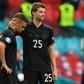 Germany forward Thomas Mueller comforts Joshua Kimmich after their Euro 2020 last 16 defeat to England at Wembley