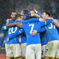 Napoli's players celebrate after beating Leicester
