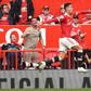 Cristiano Ronaldo leaps in celebration after scoring on his return to Manchester United