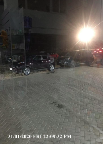 Cars of customers of Exhale Lounge parked in-front of houses of the residents