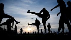 FC Sheriff's players, seen training at the Sheriff Stadium in Tiraspol, have already caused a stir by winning their first group match against Shakhtar Donetsk