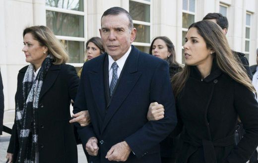 Juan Angel Napout, a Bolivian former FIFA official, arrives at the  Federal Courthouse in Brooklyn in 2017. He was sentenced to nine years in jail