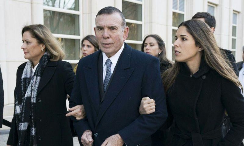 Juan Angel Napout, a Bolivian former FIFA official, arrives at the  Federal Courthouse in Brooklyn in 2017. He was sentenced to nine years in jail