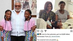 1st conjoined twins separated in Ghana, Lydia and Linda meet J.J Rawlings