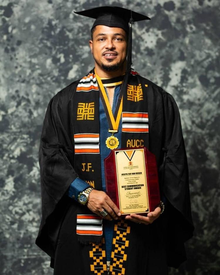 Van Vicker gets a degree 21 years after completing SHS