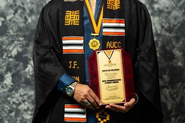 Van Vicker gets a degree 21 years after completing SHS