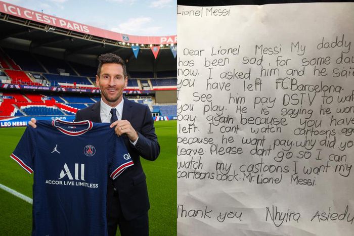 ‘My dad is sad’ – Ghanaian girl begs Lionel Messi to return to Barcelona in emotional letter