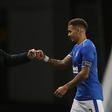 Steven Gerrard (left)led Rangers to a first Scottish Premiership title for 10 years last season