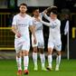 Joao Cancelo (C) celebrates scoring Manchester City's opener away to Club Brugge