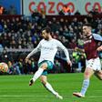 Manchester City's Bernardo Silva scores against Aston Villa