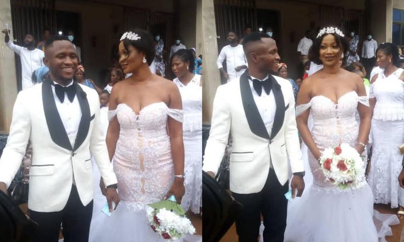 Joseph Esso: See colourful photos as Ghana striker marries longtime girlfriend
