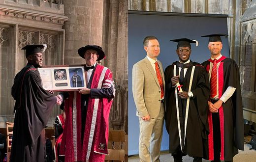 Photos: Majeed Waris receives honorary doctorate degree from UK’s Hartpury College