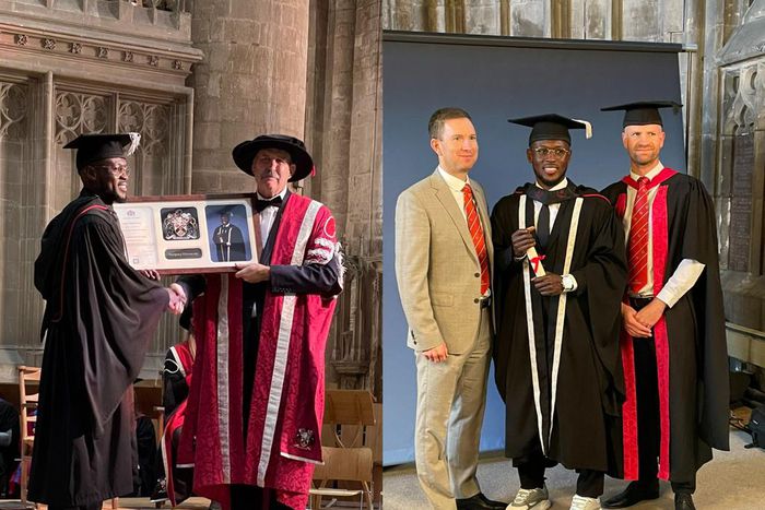 Photos: Majeed Waris receives honorary doctorate degree from UK’s Hartpury College