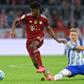 France winger Kingsley Coman (L) returned to training at Bayern Munich on Thursday after heart surgery