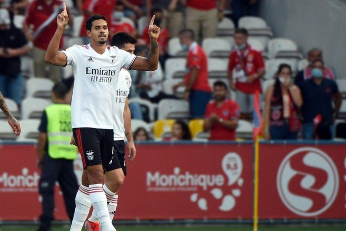 Benfica's Lucas Verissimo was shown the third red card of his career