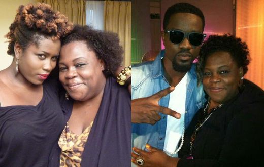 Late Lilian Blankson photographed with rapper Sarkodie and actress Lydia Forson