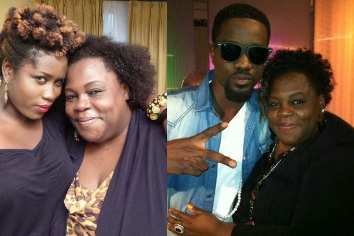 Late Lilian Blankson photographed with rapper Sarkodie and actress Lydia Forson