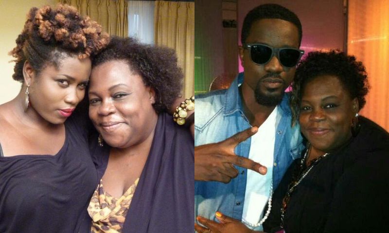 Late Lilian Blankson photographed with rapper Sarkodie and actress Lydia Forson