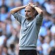 Pep Guardiola's Manchester City are three points behind the Premier League leaders