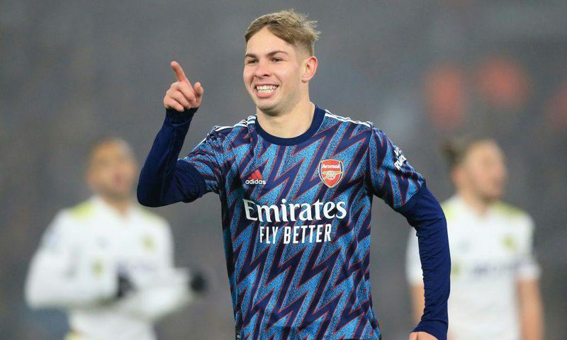 Emile Smith Rowe scored Arsenal's fourth goal in a 4-1 win at Leeds