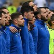 Italy players sing their national anthem