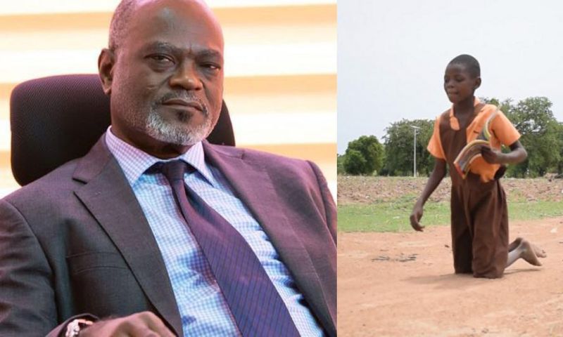 Dr. Kofi Amoah donates Ghs25,000 to help primary one girl who crawls 1.5 km to school